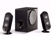 logitech x-230 speaker system black with subwoofer 2:1 20 watts imags